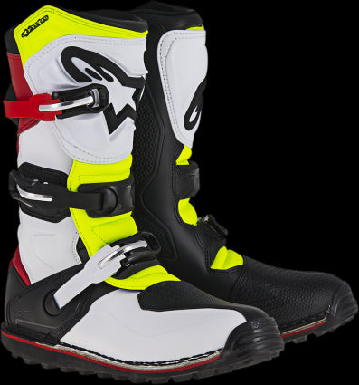 BOTAS ALPINESTARS TECH T BLANCO/ROJO/AMARILLO/NEGRO