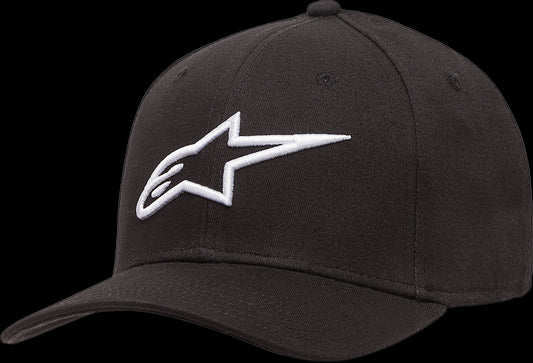 GORRA ALPINESTARS   AGE CURVE   NEGRO BLANCO