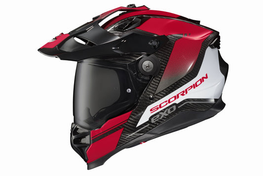 CASCO INTEGRAL SCORPION EXO XT9000 CARBON TRAILHEAD ROJO OSCURO