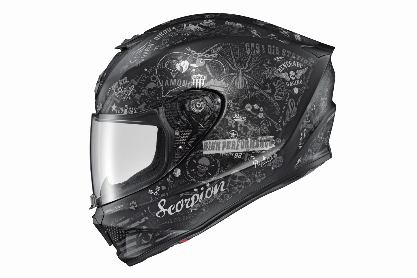 CASCO INTEGRAL SCORPION EXO EXO-R420 SHAKE II NEGRO/BLANCO