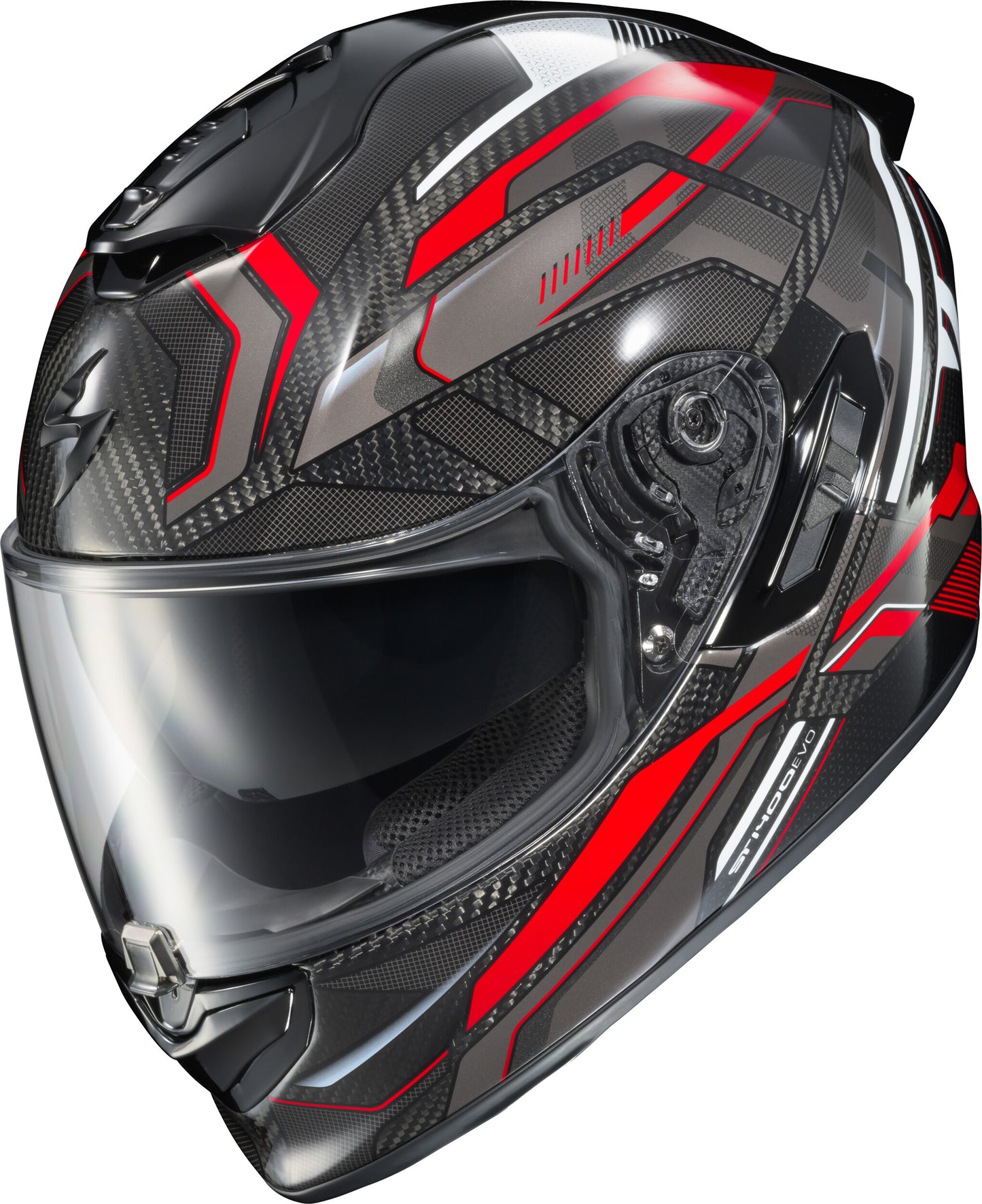 CASCO INTEGRAL SCORPION EXO EXO-ST1400 EVO CARBON HEX GLOSS ROJO