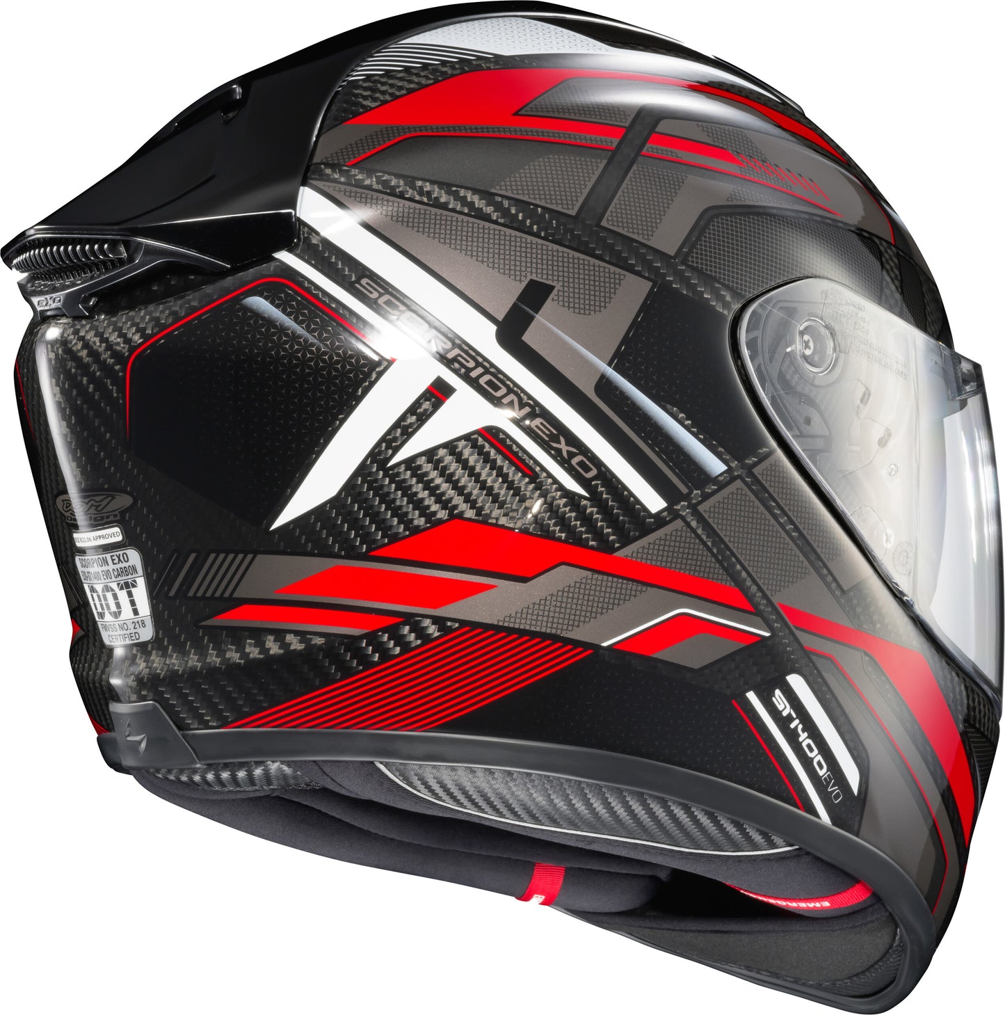 CASCO INTEGRAL SCORPION EXO EXO-ST1400 EVO CARBON HEX GLOSS ROJO