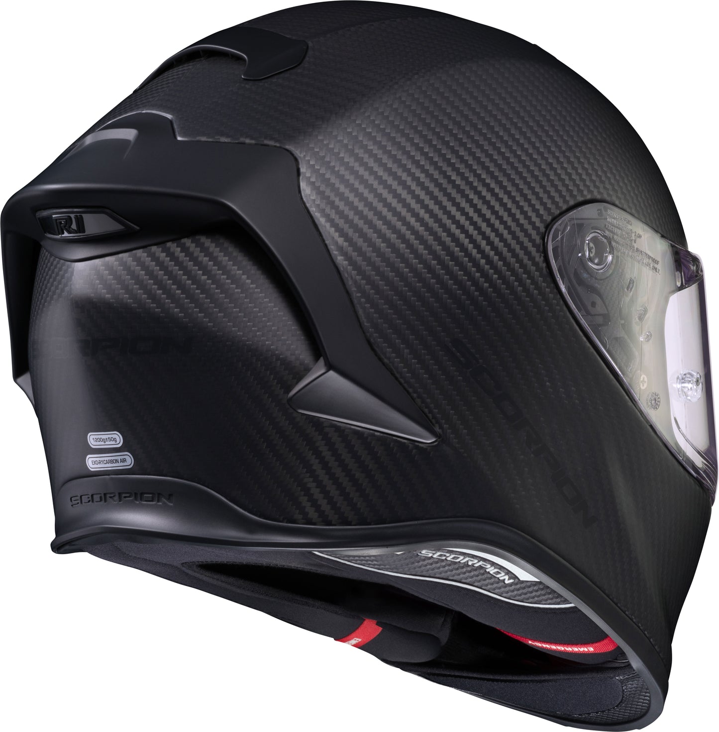 CASCO INTEGRAL SCORPION EXO R1 AIR NEGRO BRILLANTE CARBON