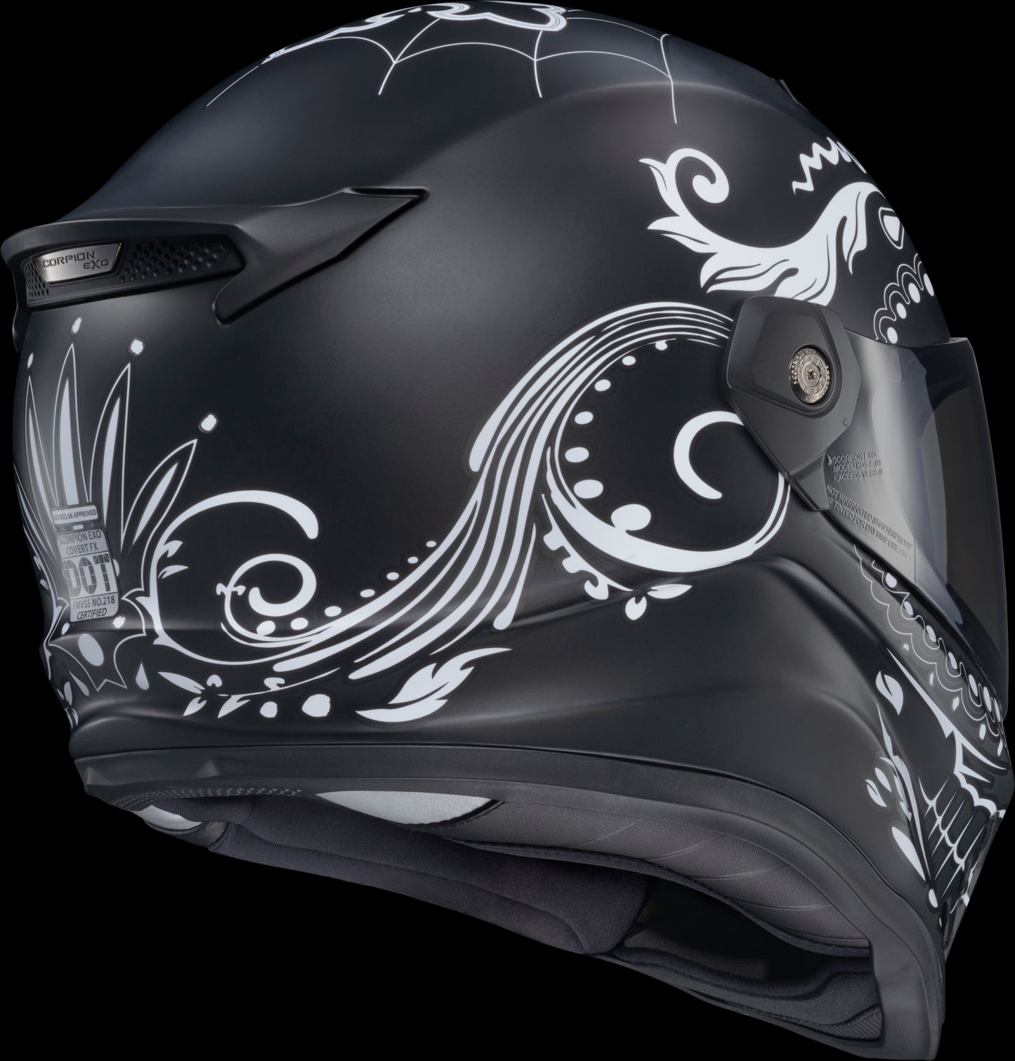 CASCO INTEGRAL SCORPION EXO COVERT FX EL MALO BLANCO/NEGRO MATE