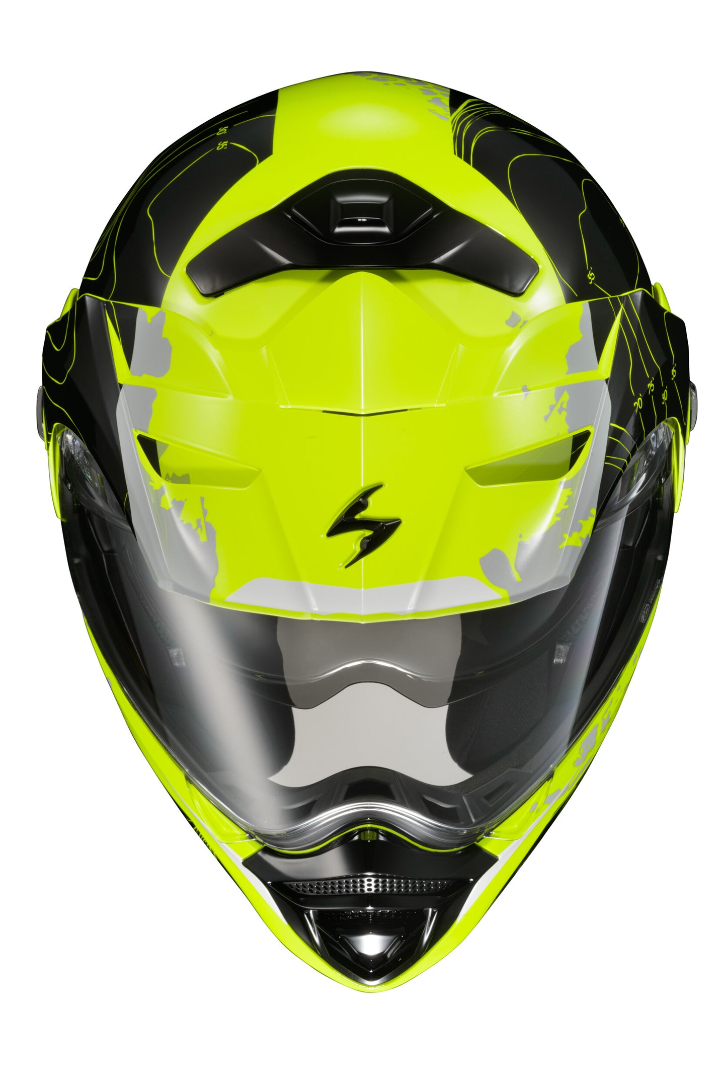 CASCO MODULAR SCORPION EXO EXO-AT960 TOPOGRAPHIC ALTA VISIBILIDAD/NEGRO