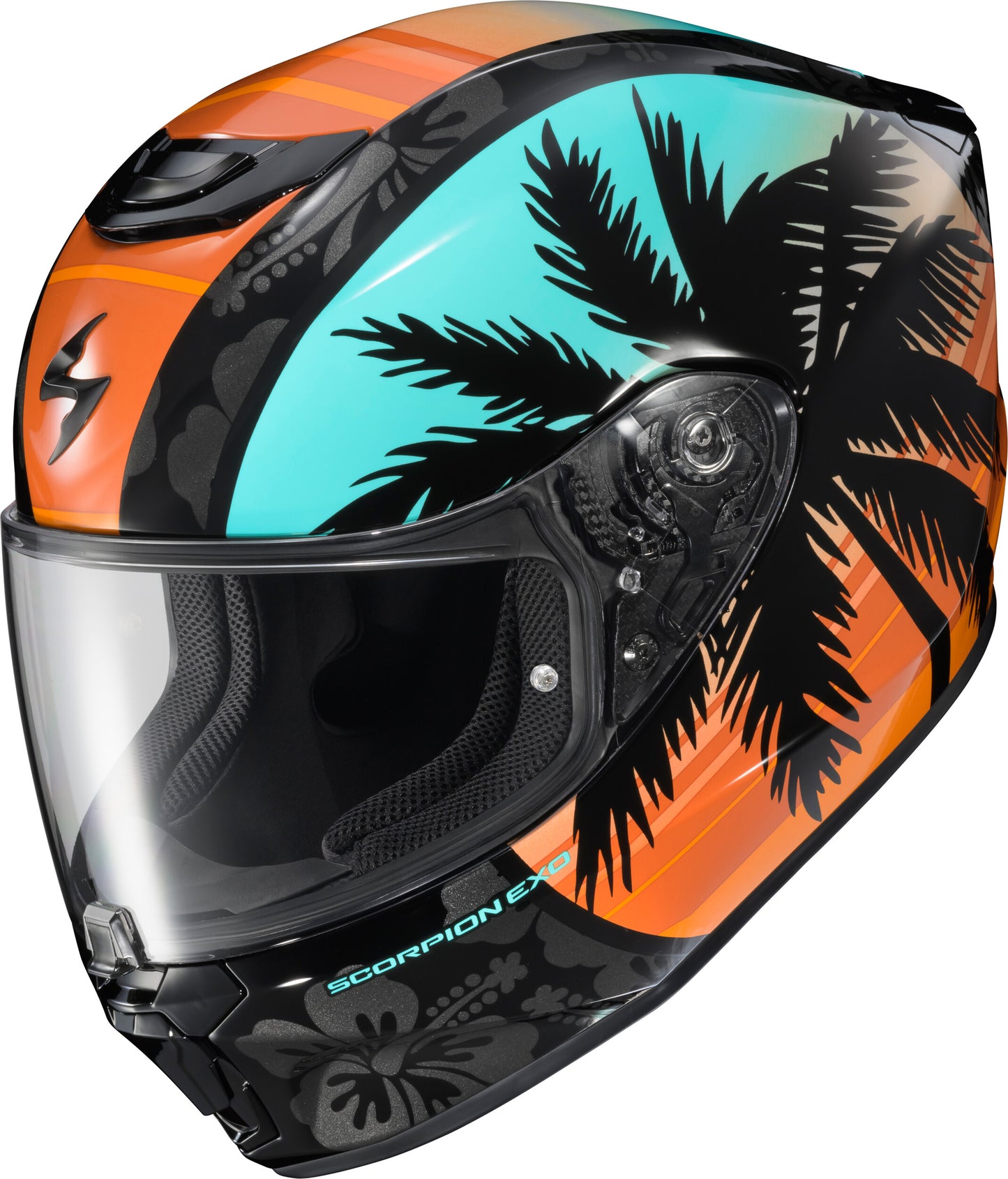 CASCO INTEGRAL SCORPION EXO EXO-R330 TUBBS AZUL CLARO/NARANJA