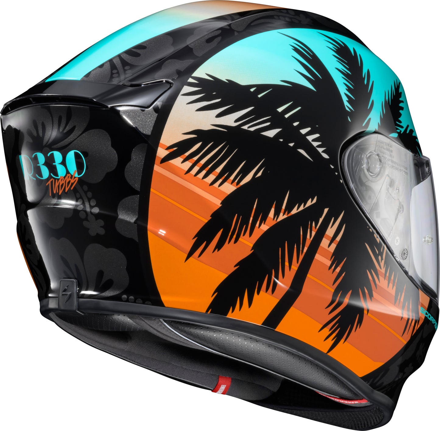 CASCO INTEGRAL SCORPION EXO EXO-R330 TUBBS AZUL CLARO/NARANJA