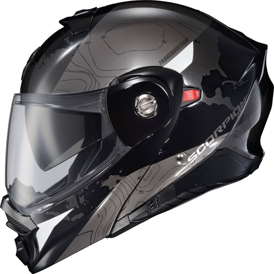 CASCO MODULAR SCORPION EXO EXO-AT960 TOPOGRÁFICO NEGRO/BLANCO