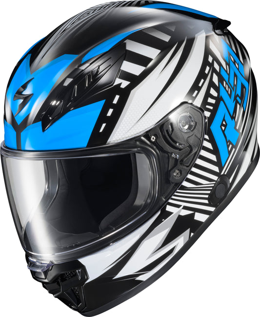 CASCO INTEGRAL SCORPION EXO EXO-R430 HEAD TRIP AZUL CLARO