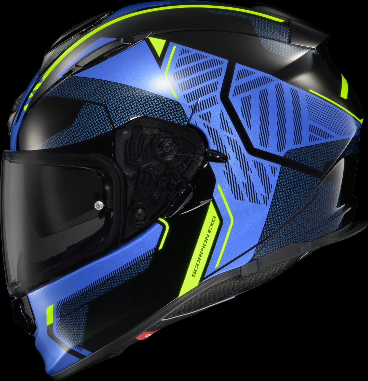 CASCO INTEGRAL SCORPION EXO RYZER SWITCH AZUL/ALTA VISIBILIDAD