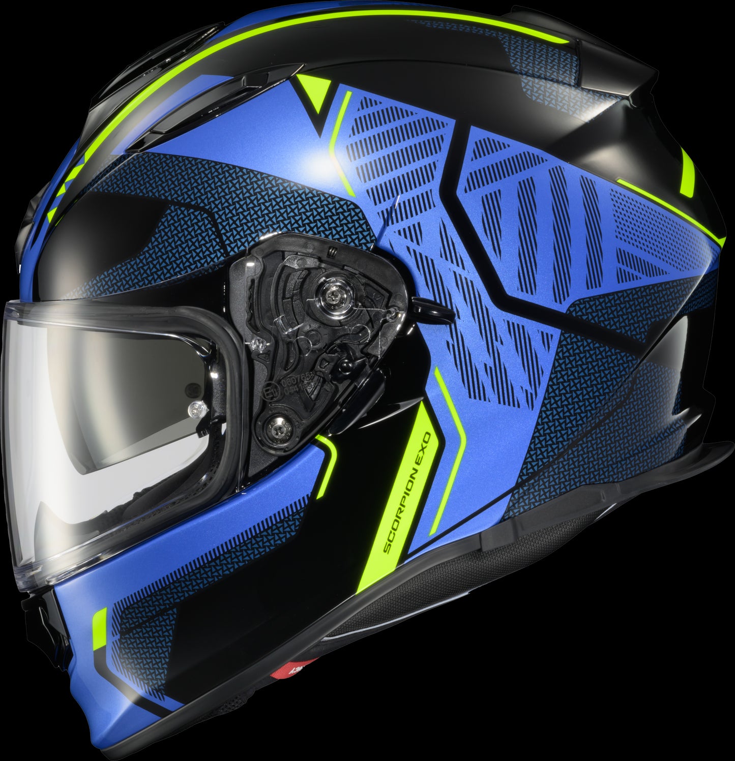 CASCO INTEGRAL SCORPION EXO RYZER SWITCH AZUL/ALTA VISIBILIDAD